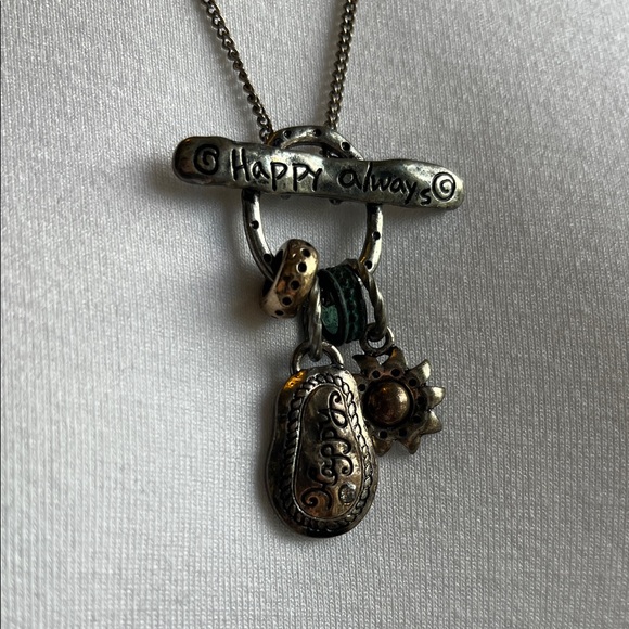 Jewelry - Silver Pendant Necklace with Charms